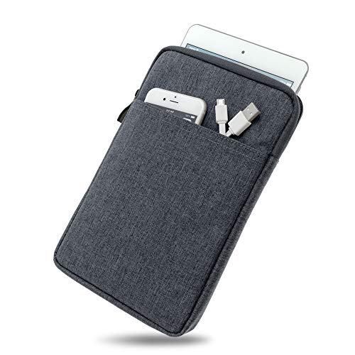 Wasserabweisende Tasche mit Kantenschutz für Apple iPad (1. Generation) 9.7 inkl. Schutzfolie in DUNKELGRAU, Superweiches Inlay inkl. Zubehörfach [für A1822, A1823, A1954, A1893] von humblebe