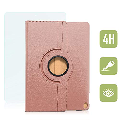 humblebe Drehbare Hülle mit Standfunktion für 10.5" Apple iPad Air 3 inkl. einfache (klare) Schutzfolie in Rosegold [passend für A2152, A2123, A2153, A2154] von humblebe