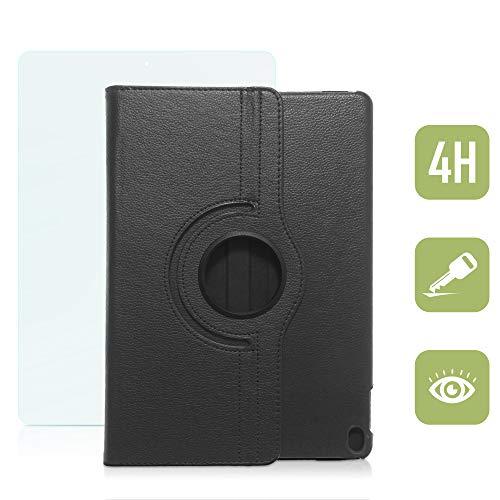 humblebe Drehbare Hülle mit Standfunktion für 10.5" Apple iPad Air 3 inkl. einfache (klare) Schutzfolie in SCHWARZ [passend für A2152, A2123, A2153, A2154] von humblebe