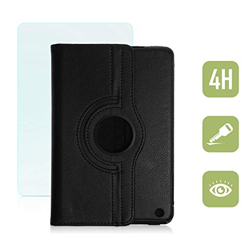 humblebe Drehbare Hülle mit Standfunktion für 7.9" Apple iPad Mini 1/2/3 inkl. einfache (klare) Schutzfolie in SCHWARZ [passend für A1432, A1454, A1455, A1489, A1490, A1491, A1599, A1600] von humblebe