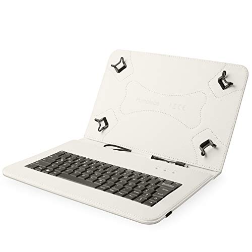 humblebe Hülle inkl. Deutscher QWERTZ Tastatur für 10.3" Lenovo Tab M10 FHD Plus inkl. Matte (entspiegelte) Schutzfolie in WEIß [passend für TB-X606, TB-X606F, TB-X606X] von humblebe