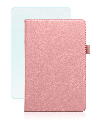 humblebe Klassische Hülle mit Standfunktion für 7.9" Apple iPad Mini 5 inkl. Matte (entspiegelte) Schutzfolie in ROSÉ [passend für A2133, A2124, A2126, A2125] von humblebe