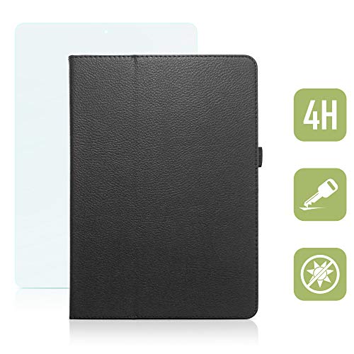 humblebe Klassische Hülle mit Standfunktion für10.5" Apple iPad Air 3 inkl. Matte (entspiegelte) Schutzfolie in SCHWARZ [passend für A2152, A2123, A2153, A2154] von humblebe