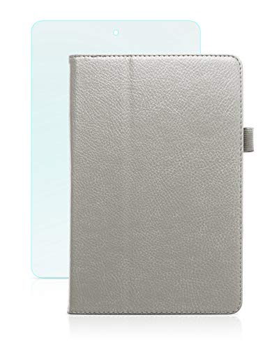 humblebe Klassische Hülle mit Standfunktion für7.9 Apple iPad Mini 4 inkl. einfache (klare) Schutzfolie in Silber [passend für A1538, A1550] von humblebe