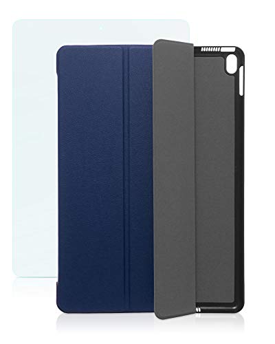 humblebe Smarte Hülle mit weichem Inlay und Standfunktion für 10.5" Apple iPad Air 3 inkl. Matte (entspiegelte) Schutzfolie in BLAU [passend für A2152, A2123, A2153, A2154] von humblebe