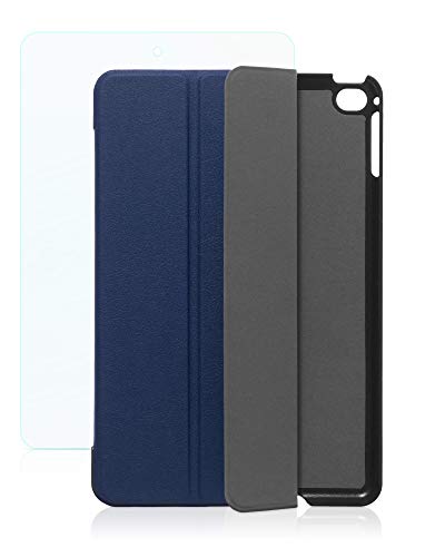 humblebe Smarte Hülle mit weichem Inlay und Standfunktion für 7.9" Apple iPad Mini 4 inkl. Panzerfolie aus Glas in BLAU [passend für A1538, A1550] von humblebe