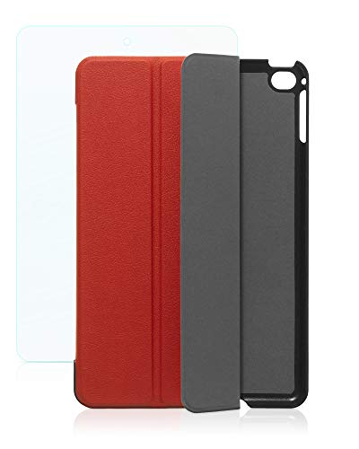 humblebe Smarte Hülle mit weichem Inlay und Standfunktion für 7.9" Apple iPad Mini 5 inkl. Panzerfolie aus Glas in ROT [passend für A2133, A2124, A2126, A2125] von humblebe