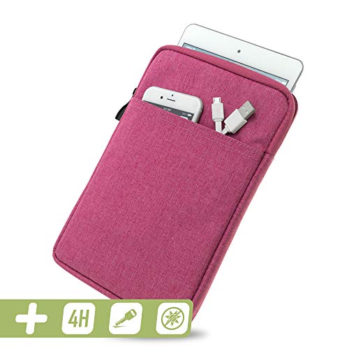 humblebe Wasserabweisende Tasche mit Kantenschutz für 10.5" Samsung Galaxy Tab S4 inkl. Matte (entspiegelte) Schutzfolie in PINK [passend für SM-T830, SM-T835] von humblebe