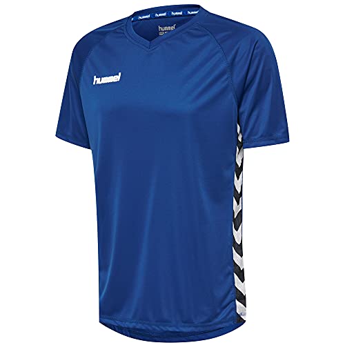 hummel Unisex Essential Authentic Ss Jersey Kurzarm-T-Shirt blau 100% Polyester Größe XL von hummel