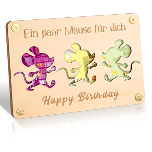 hurifeng Holz Geldgeschenk Geburtstag - Kreative Geldgeschenk Verpackung aus Lindenholz - Einzigartiges Geburtstagsgeschenk für Männer und Frauen (Maus) hurifeng Holz Geldgeschenk Geburtstag - Kreative Geldgeschenk Verpackung aus Lindenholz - Einzigartiges Geburtstagsgeschenk für Männer und Frauen (Maus) von hurifeng