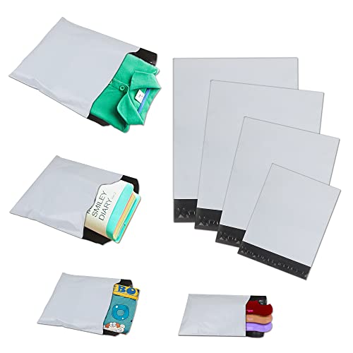 huruirui 100Stück Versandtaschen Plastik Versandbeutel C5 A4 B4 A3 Blickdicht Selbstklebend Versandtüten für Kleidung Versandtaschen Warensendung Logistikverpackungen Transport Verpackungskarton von huruirui