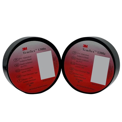huzur elektrik Schwarzes Elektroband | Elektrisches Isolierband für Kabelbäume im Innenbereich | Hochwertiges Vinyl, verschleißfest, feuchtigkeitsbeständig, korrosionsbeständig, alkalisch (2, Black) von huzur elektrik