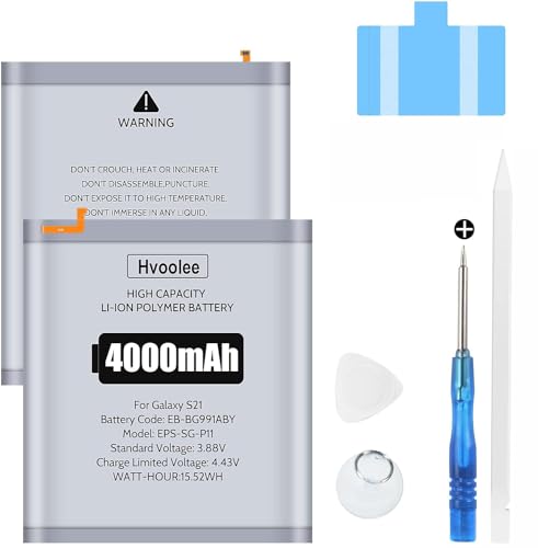 Akku für Samsung Galaxy S21 5G SM-G991F, 4000mAh Interner Ersatzakku EB-BG991ABY Li-Polymer Handy Akku Mit Reparaturset von hvoolee
