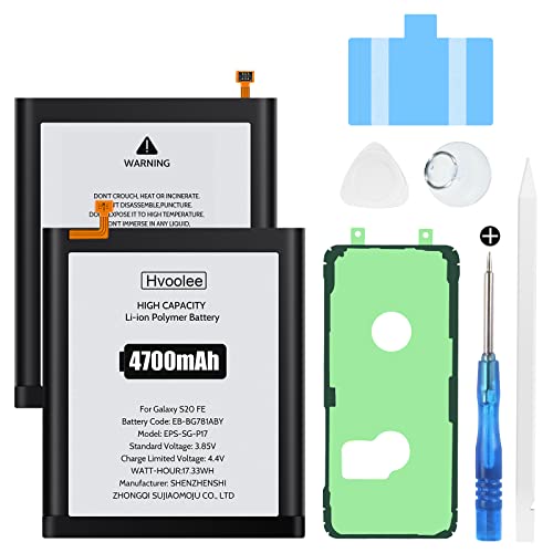 hvoolee 4700mAh Akku für Samsung Galaxy S20 FE, Interner Ersatzakku Hohe Kapazität Handy-Akku S20 FE EB-BG781ABY Akku-Austausch für Ihr Smartphone N970F hvoolee 4700mAh Akku für Samsung Galaxy S20 FE, Interner Ersatzakku Hohe Kapazität Handy-Akku S20 FE EB-BG781ABY Akku-Austausch für Ihr Smartphone N970F von hvoolee