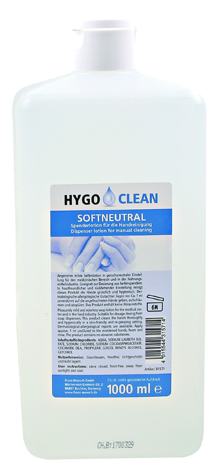 HYGOCLEAN Handwaschseife , SOFT NEUTRAL, , 1 Liter von hygoclean