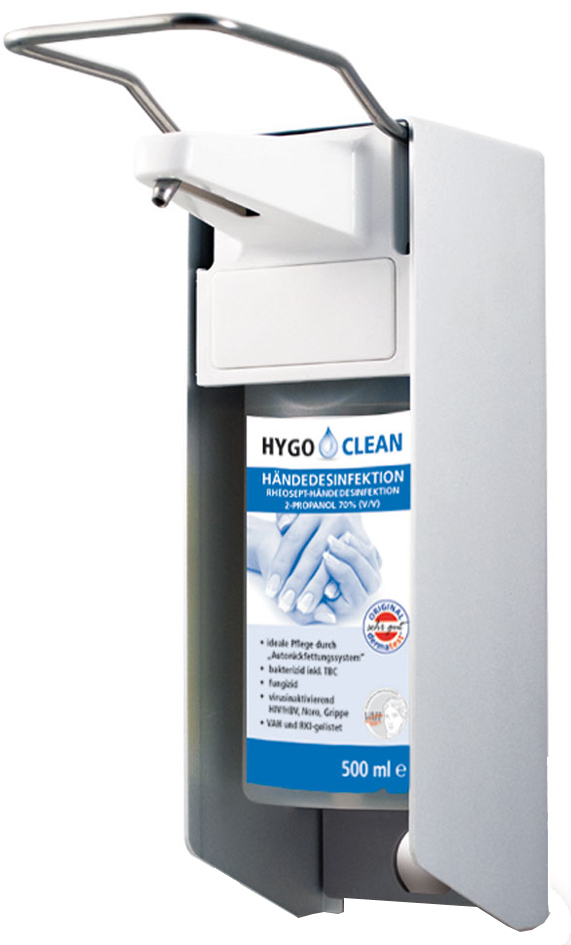 HYGOCLEAN Wandspender, silber, für 1.000 ml Flaschen von hygoclean