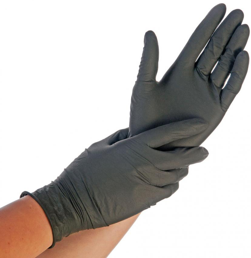 HYGONORM Nitril-Handschuh SAFE FIT, M, schwarz, puderfrei von hygonorm