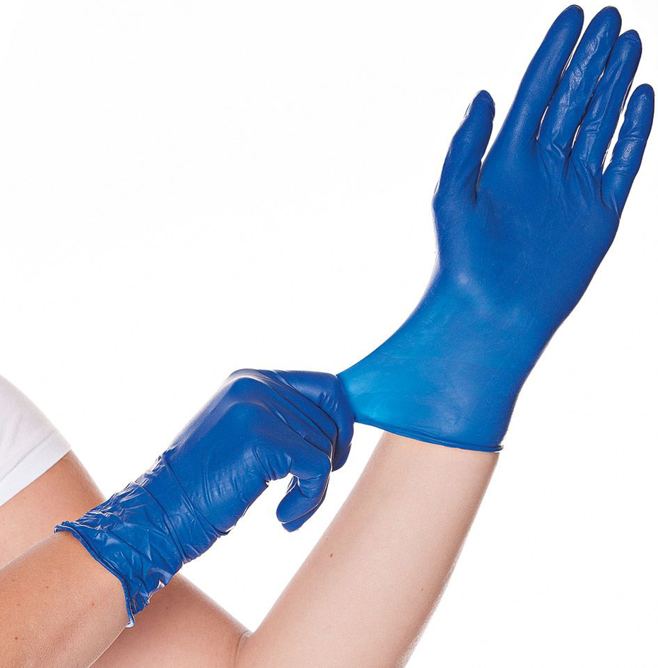 HYGOSTAR Latex-Handschuh Soft Blue, L, blau, puderfrei von hygostar