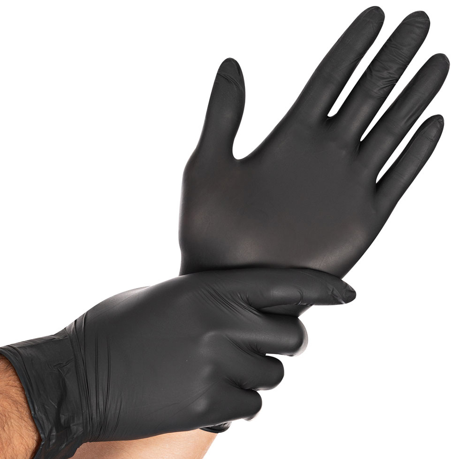 HYGOSTAR Nitril-Handschuh , DARK, , XL, schwarz, puderfrei von hygostar