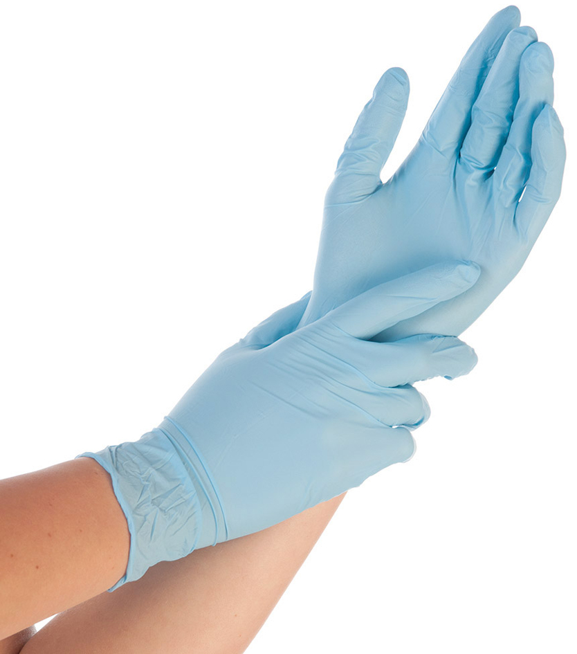 HYGOSTAR Nitril-Handschuh CONTROL, XL, blau, gepudert von hygostar