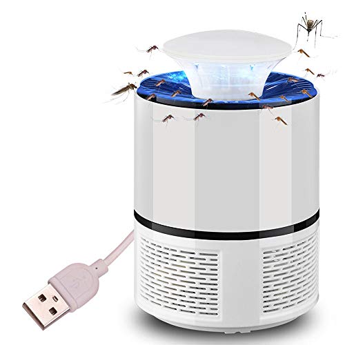 hzexun Moskito-Killer USB Elektrische Moskito-Killer-Lampe Photokatalyse Mute Home LED Bug Zapper Insektenfalle Strahlungsfrei (White) von hzexun