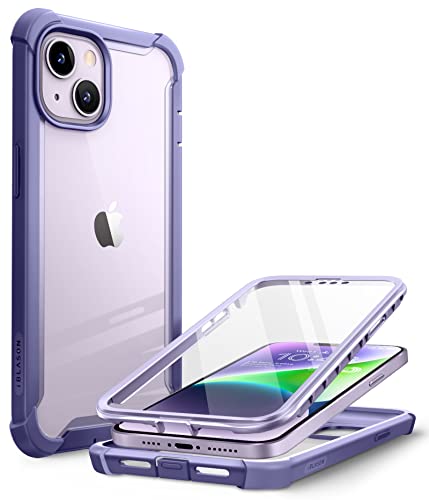 i-Blason Ares Designed for iPhone 14 Plus Case 6.7 inch (2022 Release), Dual Layer Rugged Clear Bumper Case with Built-in Screen Protector (Mauve) von i-Blason