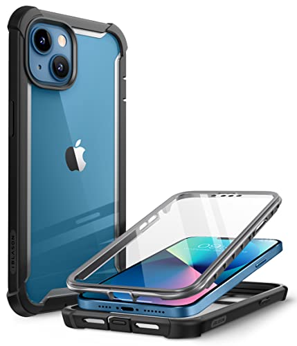 i-Blason Ares Series Rugged Clear Bumper Case für 5,4 Zoll iPhone 13 Mini (2021 Release), Schwarz von i-Blason