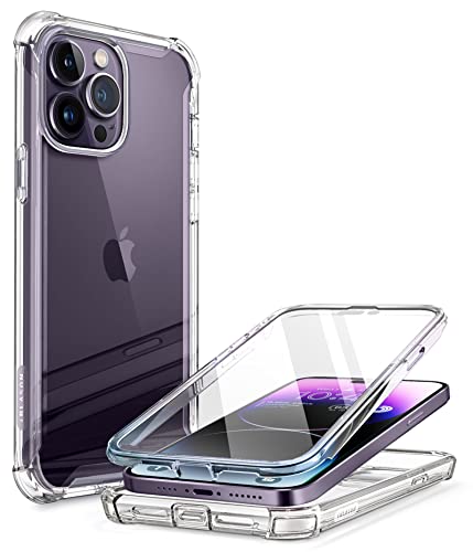 i-Blason Ares Schutzhülle für iPhone 14 Pro Max 17 cm (6,7 Zoll) (2022), vollständig, transparent, robust, mit integriertem Displayschutz, transparent von i-Blason