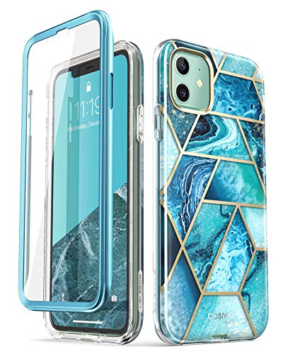 i-Blason Glitzer Hülle für iPhone 11 (6.1'') Handyhülle 360 Grad Case Bling Schutzhülle Bumper Cover [Cosmo] mit integriertem Displayschutz, Ocean von i-Blason