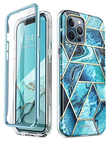 i-Blason Glitzer Hülle für iPhone 12 Pro Max (6.7'') Handyhülle 360 Grad Case Bumper Schutzhülle Bling Cover [Cosmo] mit Displayschutz 2020, Blau von i-Blason
