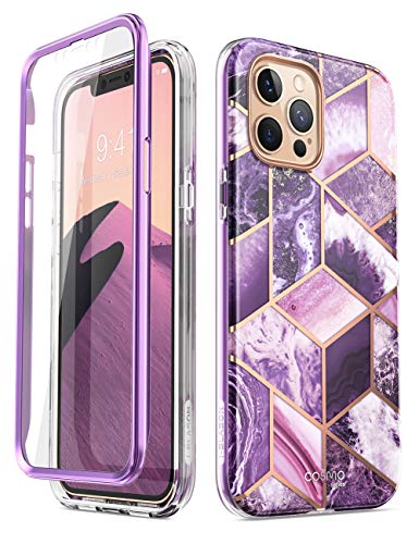 i-Blason Glitzer Hülle für iPhone 12 Pro Max (6.7'') Handyhülle 360 Grad Case Bumper Schutzhülle Bling Cover [Cosmo] mit Displayschutz 2020, Lila von i-Blason