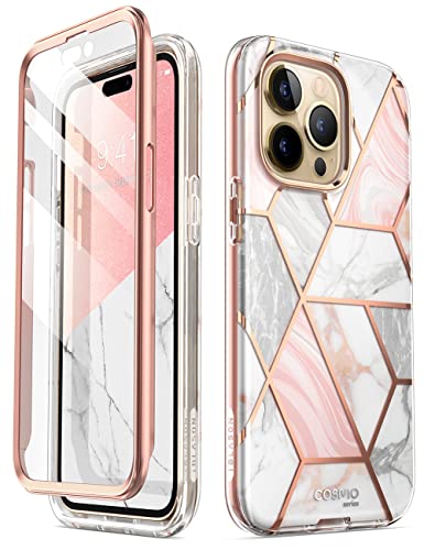 i-Blason Glitzer Hülle für iPhone 14 Pro Max (6.7‘’) Handyhülle 360 Grad Case Bumper Schutzhülle Cover [Cosmo] mit Displayschutz 2022 Ausgabe (Marmor), iPhone2022Pro-6.7-Ares-SP von i-Blason