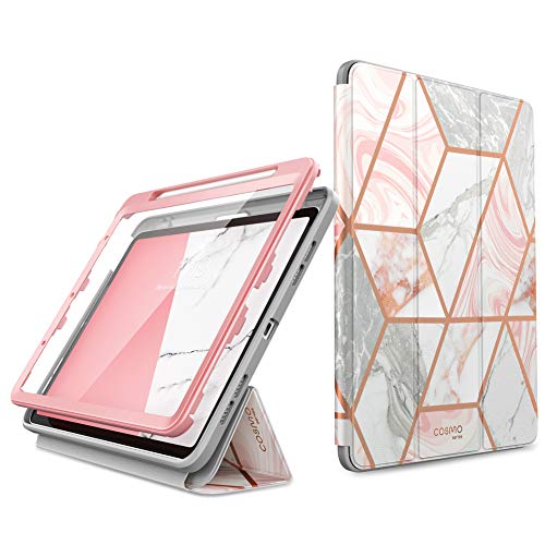 i-Blason Hülle für iPad Air 4 (10.9'') Schutzhülle Bumper Case Trifold Stand Cover Schale [Cosmo] mit Auto Schlaf/Wach und Pencil Halter 2020 (Marmor) von i-Blason