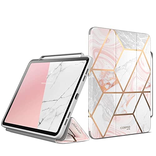 i-Blason Hülle für iPad Pro 11 Zoll 2020 / 2018 Schutzhülle Bumper Case Trifold Stand Cover [Cosmo] mit Auto Schlaf/Wach und Pencil Halter, Marmor von i-Blason