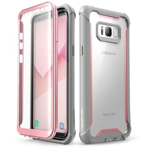 i-Blason Samsung Galaxy S8 Plus Hülle [Ares] Handyhülle 360 Grad Case Robust Schutzhülle Cover mit eingebautem Displayschutz für Galaxy S8 + Plus, Pink - 6.2 Zoll von i-Blason