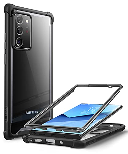 i-Blason Transparent Hülle für Samsung Galaxy Note 20 Ultra (6.9") 5G Handyhülle Bumper Case Robust Schutzhülle Cover [Ares] OHNE Displayschutz 2020 Ausgabe, Schwarz von i-Blason