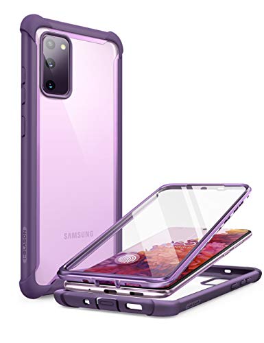i-Blason Transparent Hülle für Samsung Galaxy S20 FE (6.5") 5G Handyhülle Bumper Case Robust Schutzhülle Cover [Ares] mit Displayschutz 2020, Lila von i-Blason