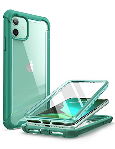 i-Blason Transparent Hülle für iPhone 11 (6.1'') Bumper Case 360 Grad Handyhülle Schutzhülle Full Cover [Ares] mit eingebautem Displayschutz, Grün von i-Blason