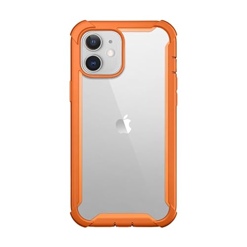i-Blason Transparent Hülle für iPhone 12 Mini (5.4") Case Bumper Handyhülle 360 Grad Schutzhülle Cover [Ares] mit Displayschutz 2020 Ausgabe, Orange von i-Blason