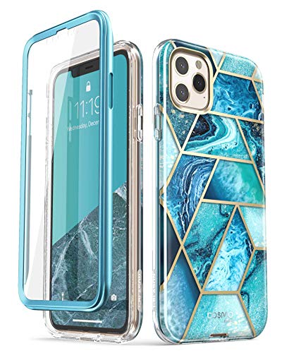 i-Blason iPhone 11 Pro Hülle Glitzer Handyhülle 360 Grad Case Bling Schutzhülle Bumper Cover [Cosmo] mit integriertem Displayschutz 5.8 Zoll 2019 Ausgabe (Ocean) von i-Blason