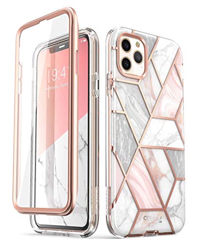 i-Blason iPhone 11 Pro Max Hülle Glitzer Handyhülle 360 Grad Case Bling Schutzhülle Bumper Cover [Cosmo] mit integriertem Displayschutz 6.5 Zoll 2019 Ausgabe (Marmor) von i-Blason