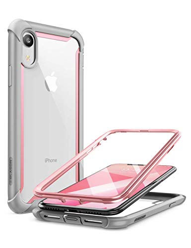 i-Blason iPhone XR Hülle [Ares] Handyhülle 360 Grad Bumper Case Robust Schutzhülle Transparent Cover mit integriertem Displayschutz für Apple iPhone XR 6.1 Zoll 2018 (Pink) von i-Blason