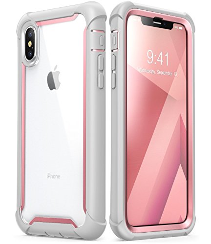 i-Blason iPhone XS Max Hülle [Ares] 360 Grad Handyhülle Bumper Case Robust Schutzhülle Clear Cover mit integriertem Displayschutz für Apple iPhone XS Max 6.5 Zoll 2018 (Pink) von i-Blason