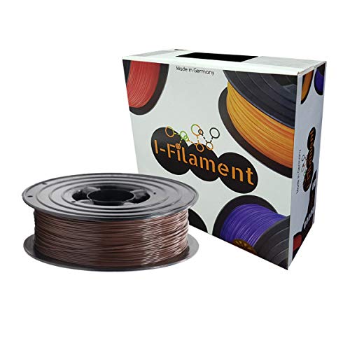 I-Filament 3D PLA Filament 1,75mm 1kg Vakuum Verpackt Spule (Dunkelbraun, PLA) von i-Filament