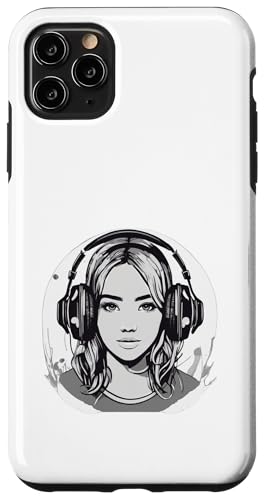 DJ Mädchen mit Kopfhörern Design Hülle für iPhone 11 Pro Max von i Love Music Desing und Style Geschenke