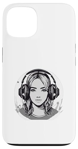 DJ Mädchen mit Kopfhörern Design Hülle für iPhone 13 von i Love Music Desing und Style Geschenke