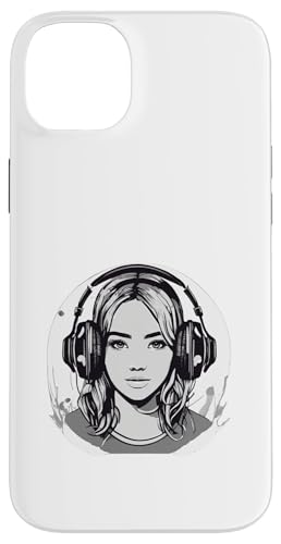 DJ Mädchen mit Kopfhörern Design Hülle für iPhone 14 Plus von i Love Music Desing und Style Geschenke
