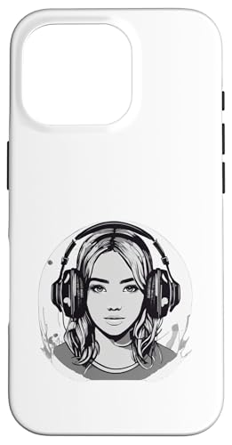 DJ Mädchen mit Kopfhörern Design Hülle für iPhone 16 Pro DJ Mädchen mit Kopfhörern Design Hülle für iPhone 16 Pro von i Love Music Desing und Style Geschenke