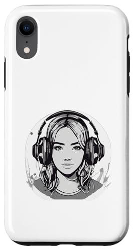 DJ Mädchen mit Kopfhörern Design Hülle für iPhone XR von i Love Music Desing und Style Geschenke