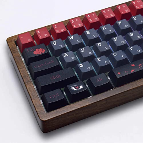 Akatsuki Tastenkappen, japanische Tastenkappen, PBT Anime Tastenkappen mit Tastenzieher für mechanische Gaming-Tastaturen von i Maifu Ray